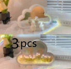 DIY Tulip Night Lamp in pink, purple, and blue with LED lights and decorative mirror feature