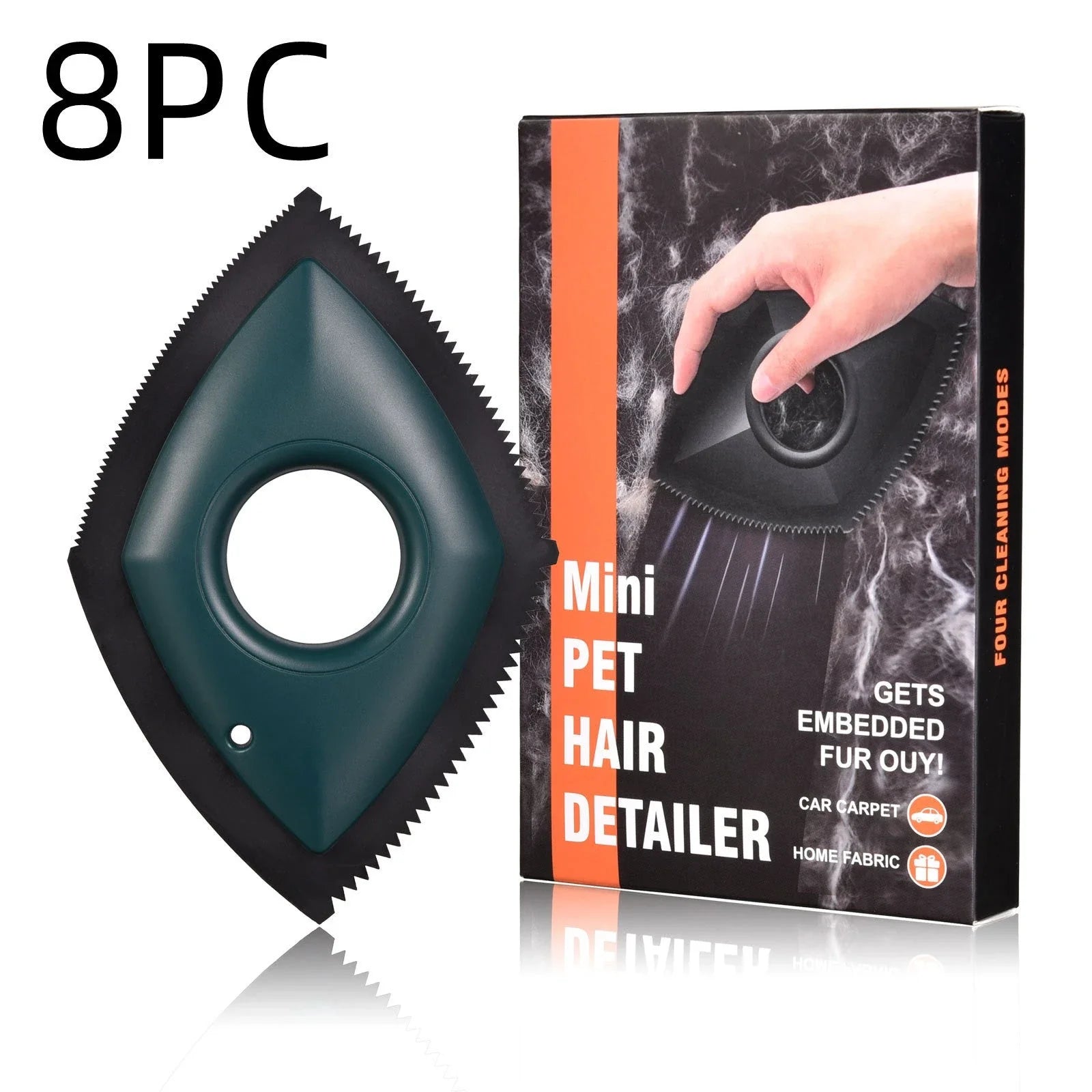 Versatile pet hair remover tool with adjustable cleaning modes for effective removal of cat and dog fur from cars, carpets, upholstery and more