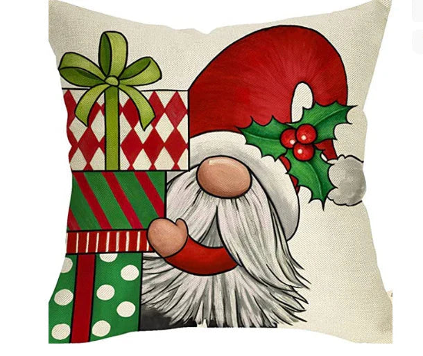 Festive Christmas pillow covers with snowflake pattern for cozy home decor