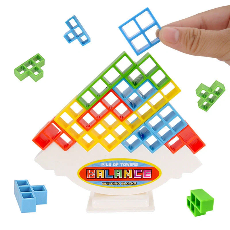 Balance Stacking Board Games for kids and adults, educational toy with plastic blocks