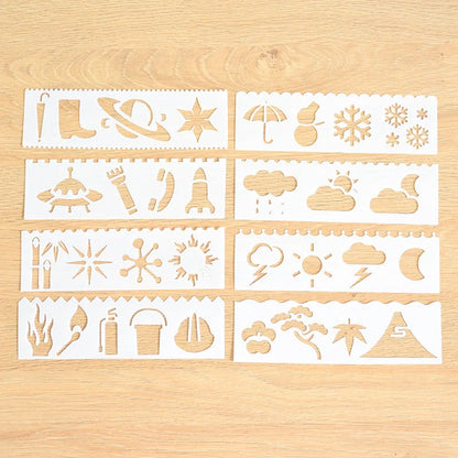 Multifunctional hollow painting template for creative art projects