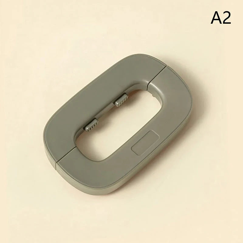 White and grey toddler safety lock for refrigerator doors with easy one-handed operation