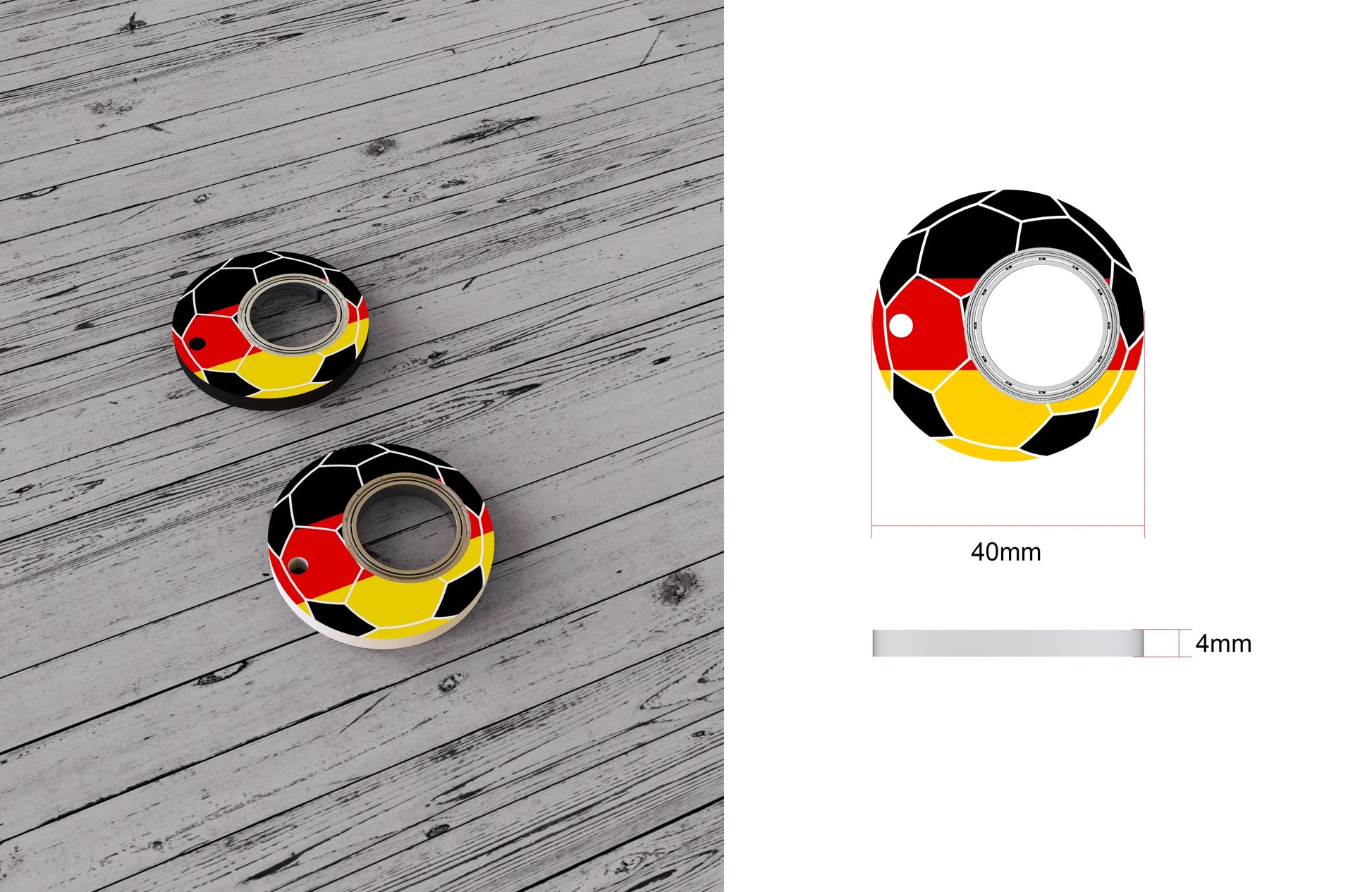 Football World Cup Fidget Spinner Keychain with Bottle Opener