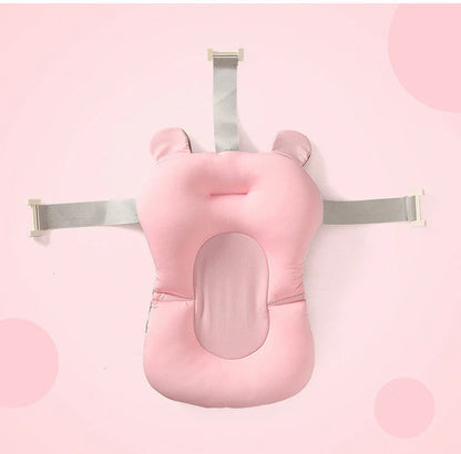 Foldable baby bath seat support mat with anti-slip design in various colours