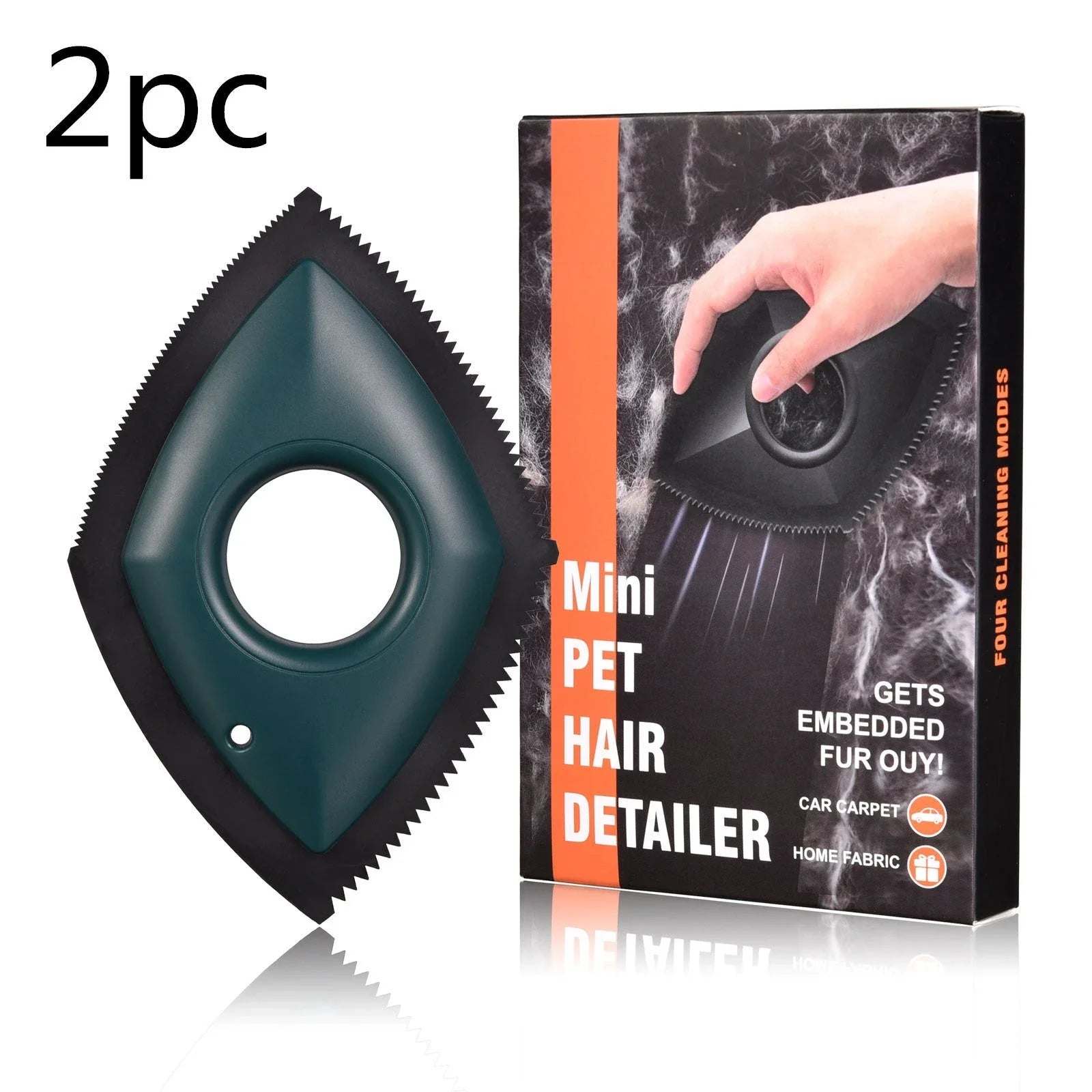 Versatile pet hair remover tool with adjustable cleaning modes for effective removal of cat and dog fur from cars, carpets, upholstery and more