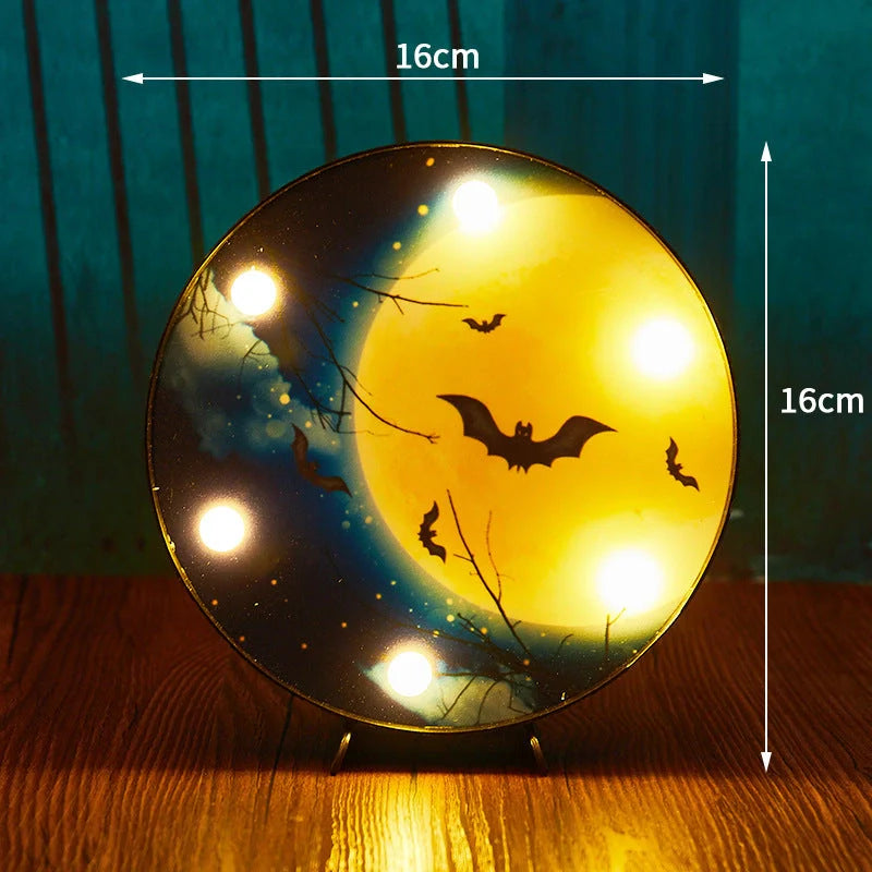 Halloween LED Light Pumpkin Ladybug Bat Head Outdoor Decorative Modeling Lights