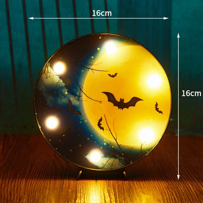Halloween LED Light Pumpkin Ladybug Bat Head Outdoor Decorative Modeling Lights