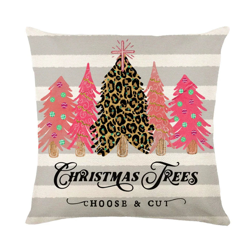 Festive Christmas pillow covers with snowflake pattern for cozy home decor
