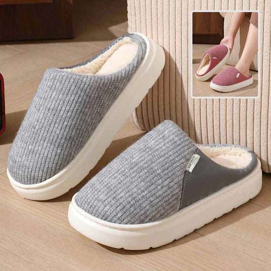 Cosy Plush Bedroom Slippers with Thick Non-Slip Sole for Men and Women