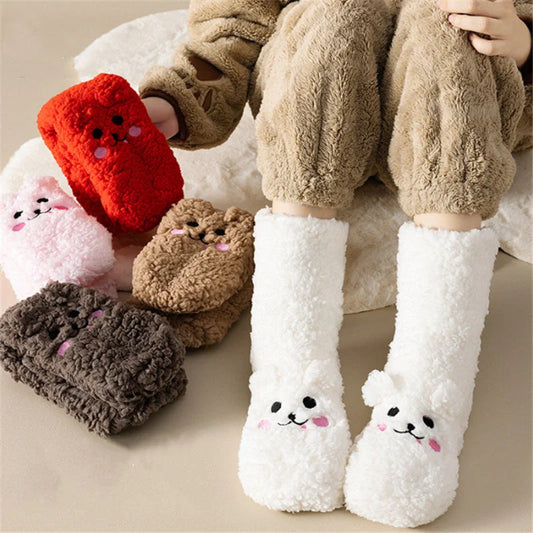 Luxurious velvet socks in a range of chic solid colours, providing cosy winter comfort and style