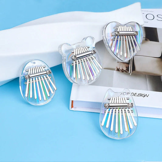 Mini Kalimba 8 Keys Thumb Piano in various colorful designs