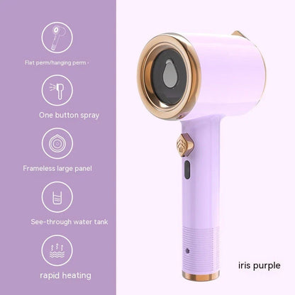 Compact handheld garment steamer with titanium soleplate for wrinkle-free clothes on the go
