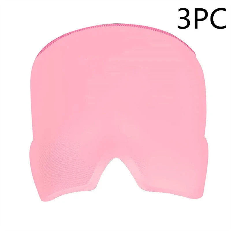 Soothing Ice Therapy Eye Mask for Headache and Migraine Relief, Flexible Gel Material, Adjustable Strap