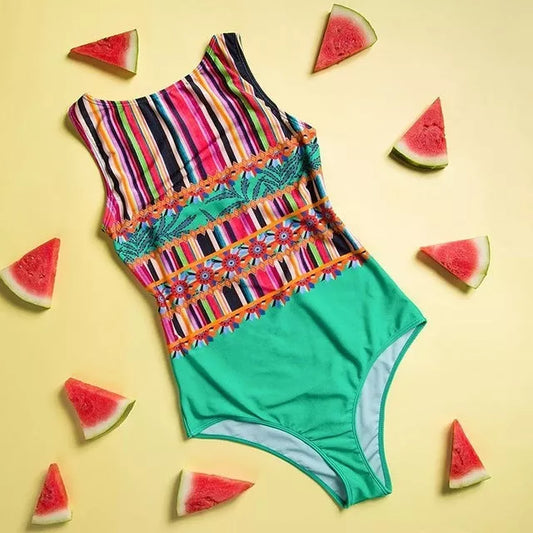 Women's monokini swimwear with steel support in brief style
