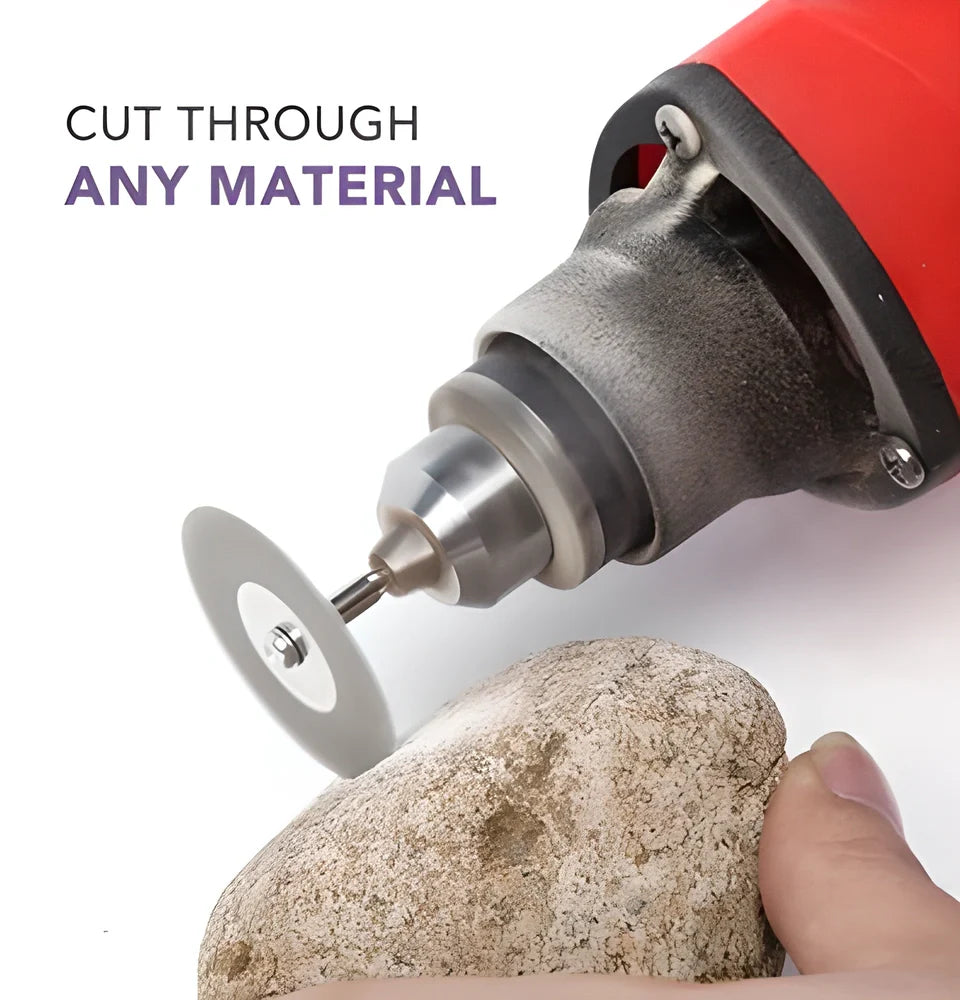 Premium diamond cutting discs with dual connecting shanks, perfect for DIY and crafting projects with Dremel rotary tools