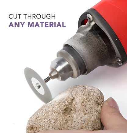 Premium diamond cutting discs with dual connecting shanks, perfect for DIY and crafting projects with Dremel rotary tools