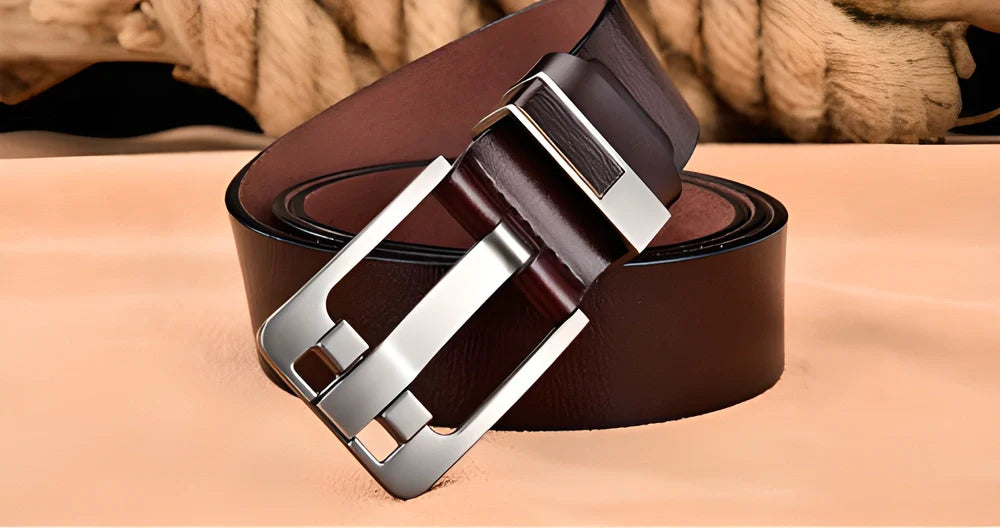 DWTS Luxury Genuine Leather Belt for Men in Brown and Black colours with adjustable sizing