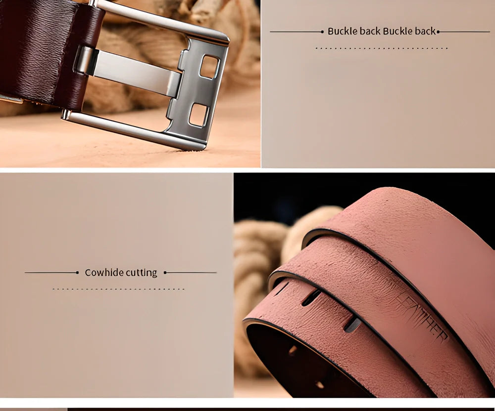 DWTS Luxury Genuine Leather Belt for Men in Brown and Black colours with adjustable sizing