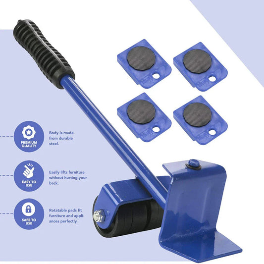 Furniture Lifter Tool Set with mover pads for effortless relocation of heavy sofas, bookcases, tables, and more