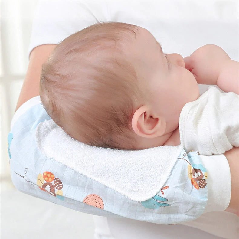Ergonomic breastfeeding arm pillow with ice silk fabric for cooling comfort