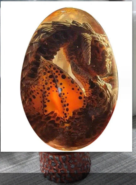 Lava Dragon Egg Desktop Decoration Dinosaur Egg Resin Crafts in various colours