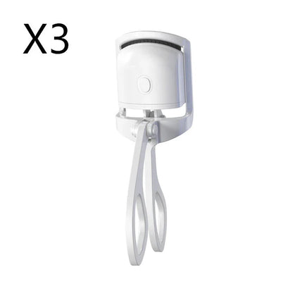 Rechargeable heated eyelash curler with temperature control, perfect for curling and defining lashes