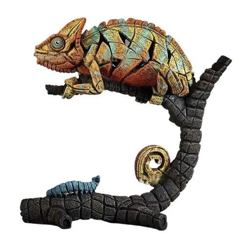 Hand-painted resin animal sculpture in cartoon style, perfect for home decor