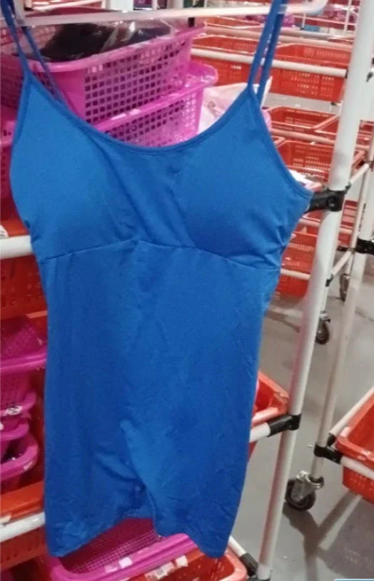 Premium workout jumpsuit with spaghetti straps, available in a variety of vibrant colors for an elevated fitness style