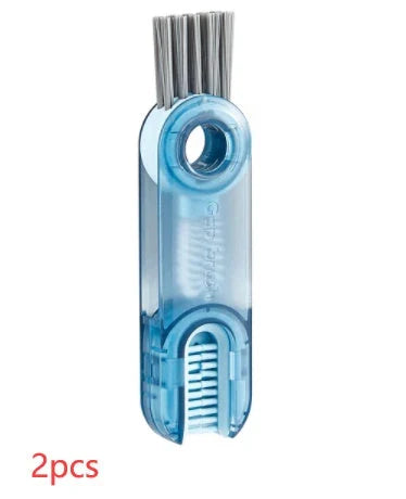 Versatile multi-purpose bottle cleaning brush set with spiral design for reaching into narrow crevices and tough-to-clean areas