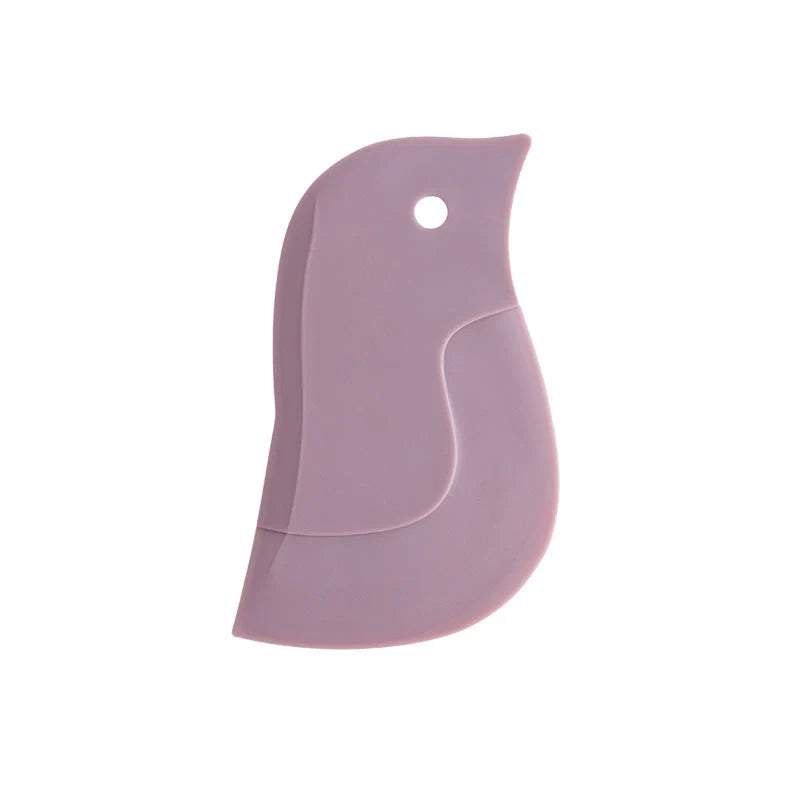 Penguin-shaped soft blade kitchen scraper for efficient cleaning