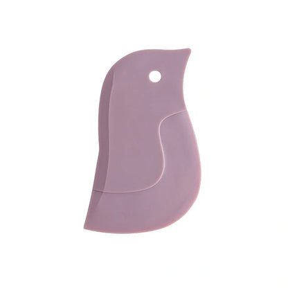 Penguin-shaped soft blade kitchen scraper for efficient cleaning