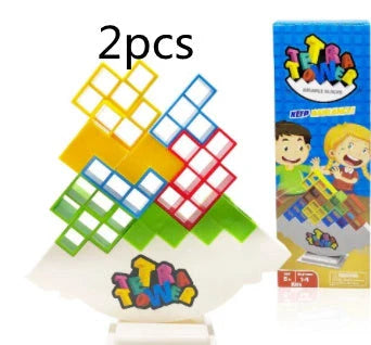 Balance Stacking Board Games for kids and adults, educational toy with plastic blocks