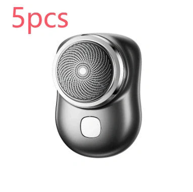 Mini Portable USB Rechargeable Electric Shaver for Men in black, blue, green, and silver