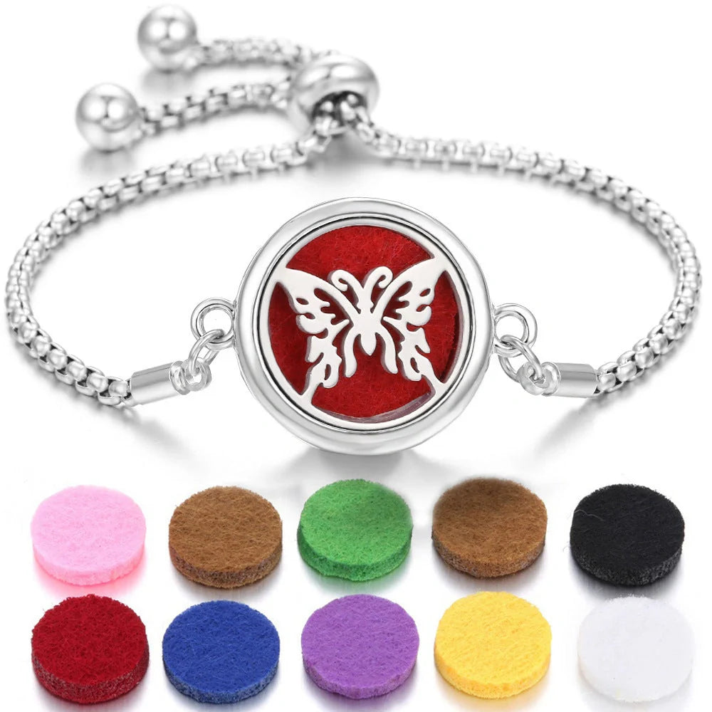 Stylish Aromatherapy Bracelet with Essential Oil Diffuser in various designs