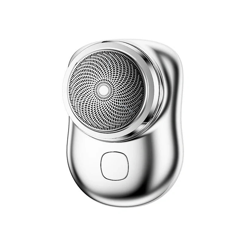 Mini Portable USB Rechargeable Electric Shaver for Men in black, blue, green, and silver