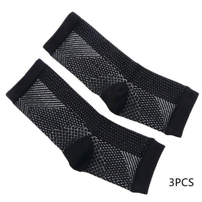 Unisex anti-fatigue compression ankle socks for sports and recovery