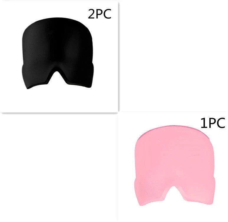 Soothing Ice Therapy Eye Mask for Headache and Migraine Relief, Flexible Gel Material, Adjustable Strap