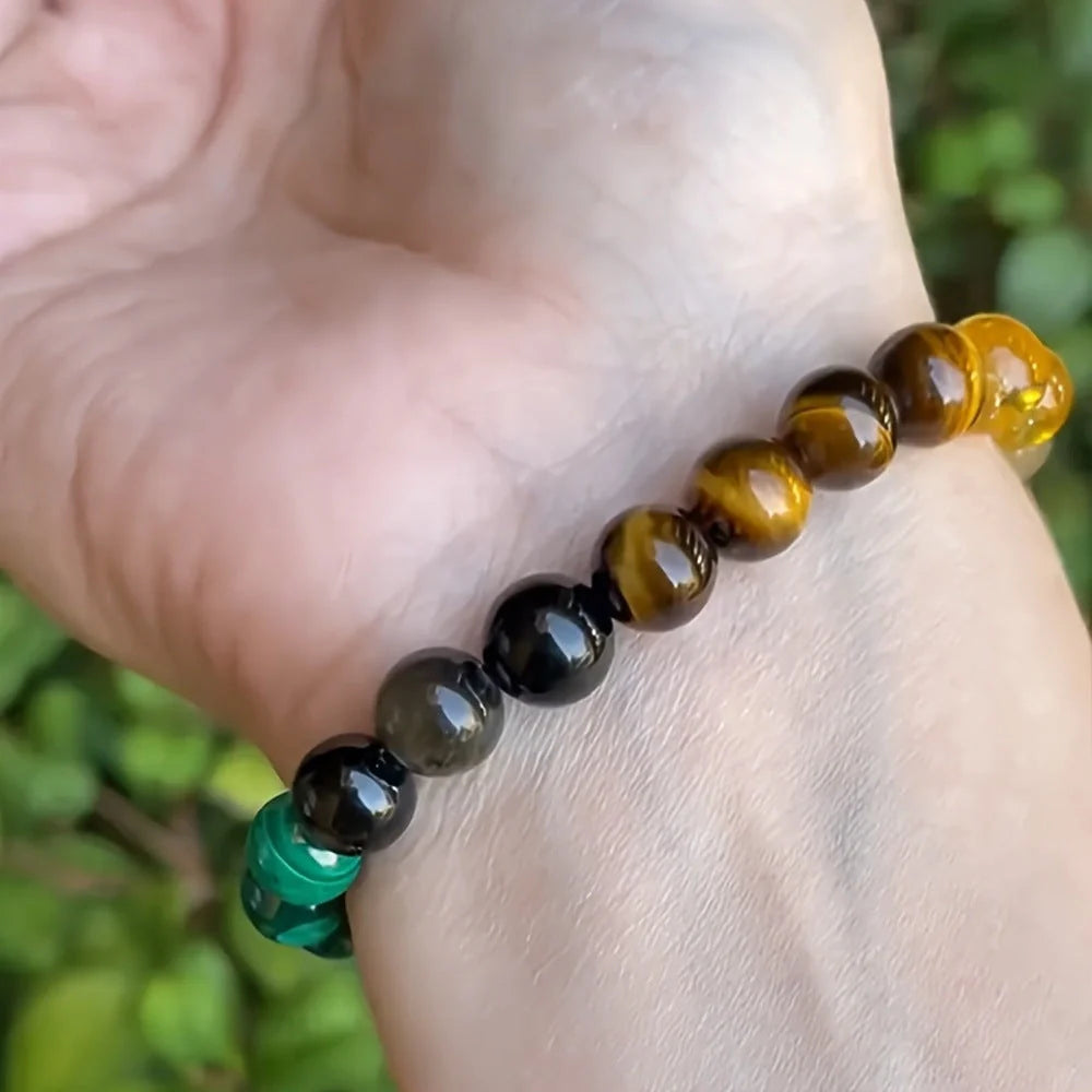 Natural Stone Citrine Dongling Malachite Bracelet in various colours