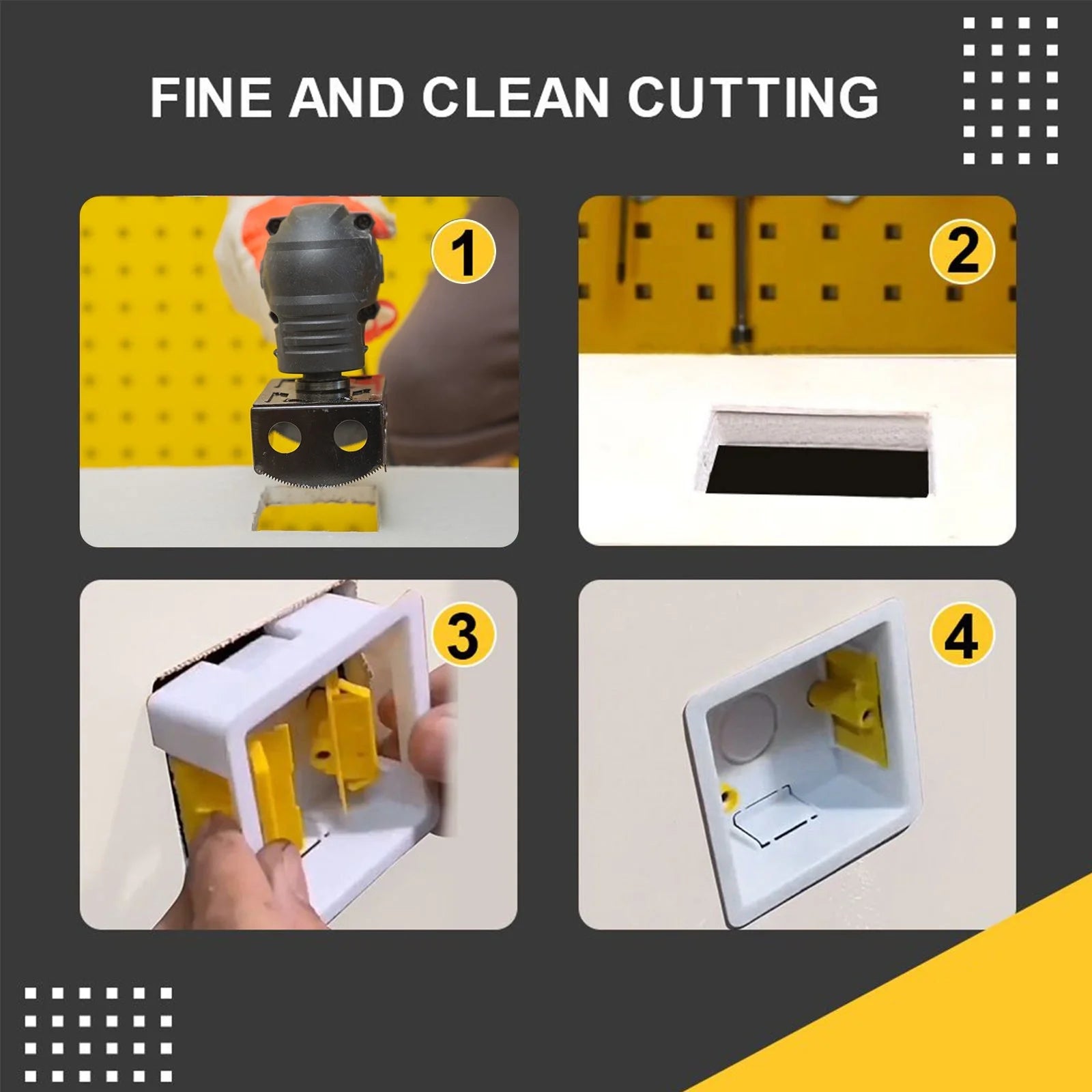 Stainless steel square slot milling cutter for precise drywall cuts