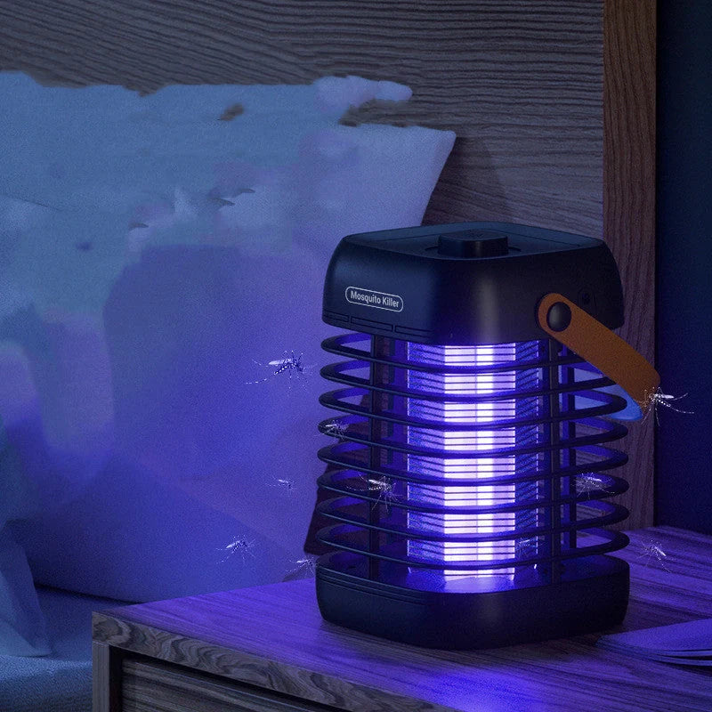 Rubik's Cube Mosquito Killer Lamp in yellow and black with USB charging option