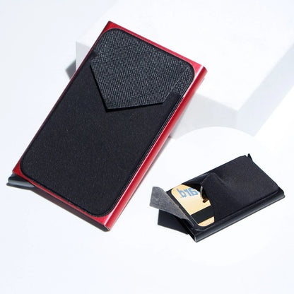 Aluminium alloy anti-theft multi card holder with lycra cloth strap in various colours