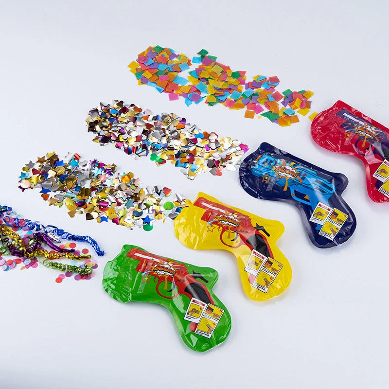 Automatic inflatable spray balloon with confetti for parties