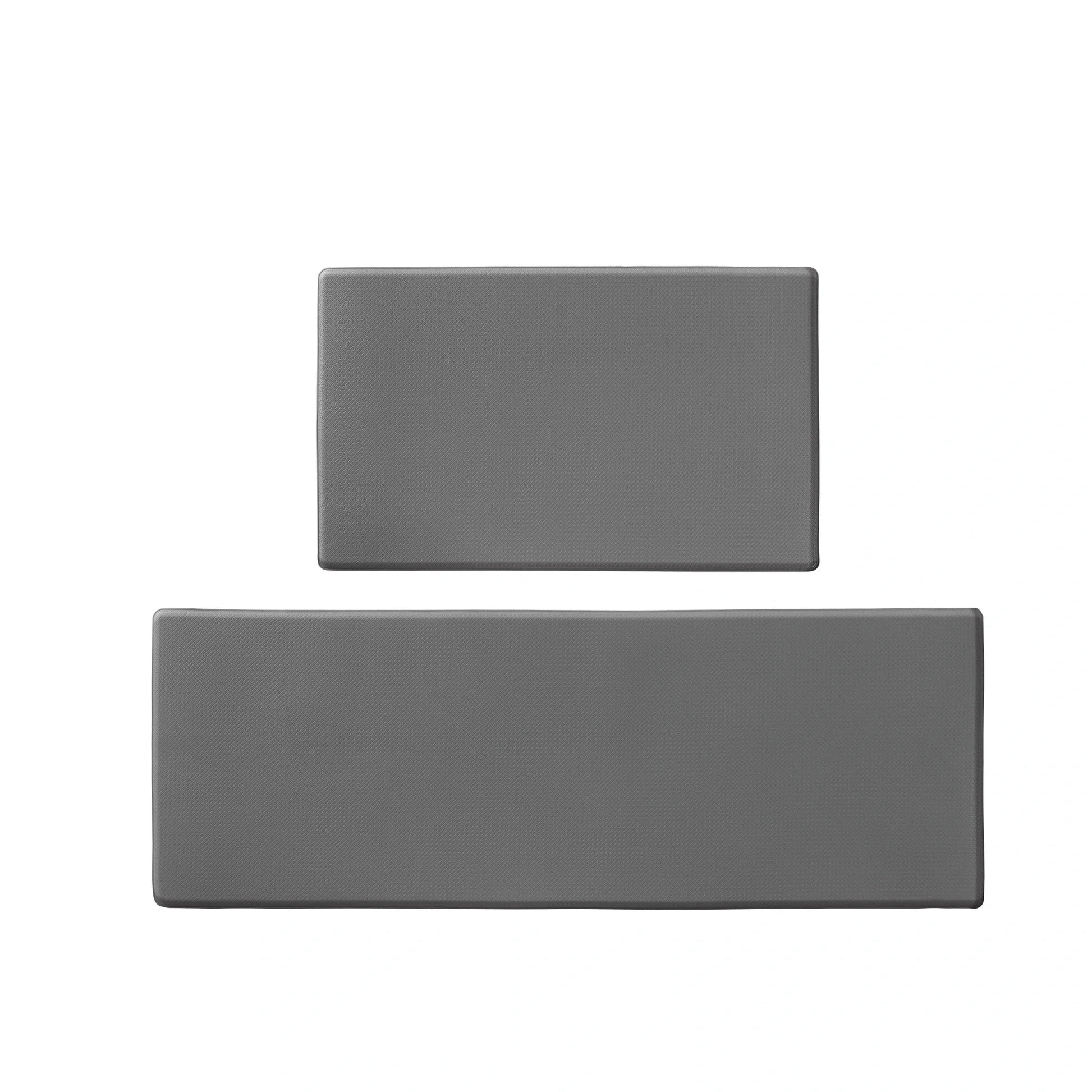 Non-slip waterproof kitchen floor mat set in grey, 44x13x13cm