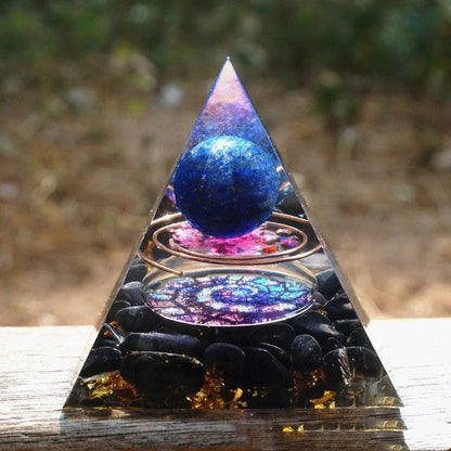 Handcrafted Natural Crystal Pyramid Energy Tower ornament for home decor