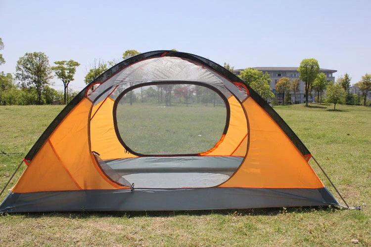 Premium double-layered waterproof camping tent with Oxford cloth exterior and aluminium alloy frame for all-weather outdoor adventures