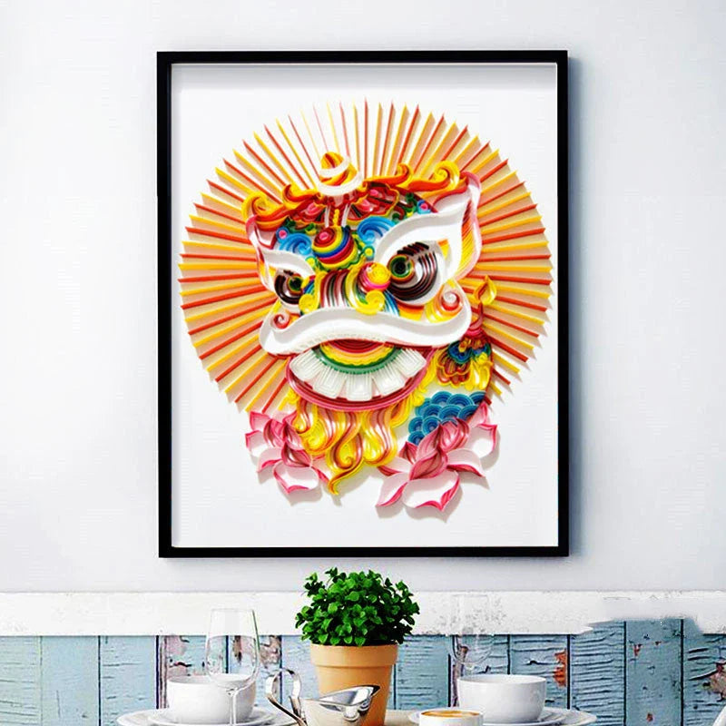 Elegant paper craft kits featuring a variety of designs like deer, tiger, wolf, fish, and more for home decor and gift-giving