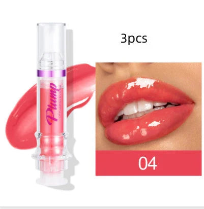 Glossy Luxury Lip Gloss in various shades with a mirror-like shine and hydrating formula