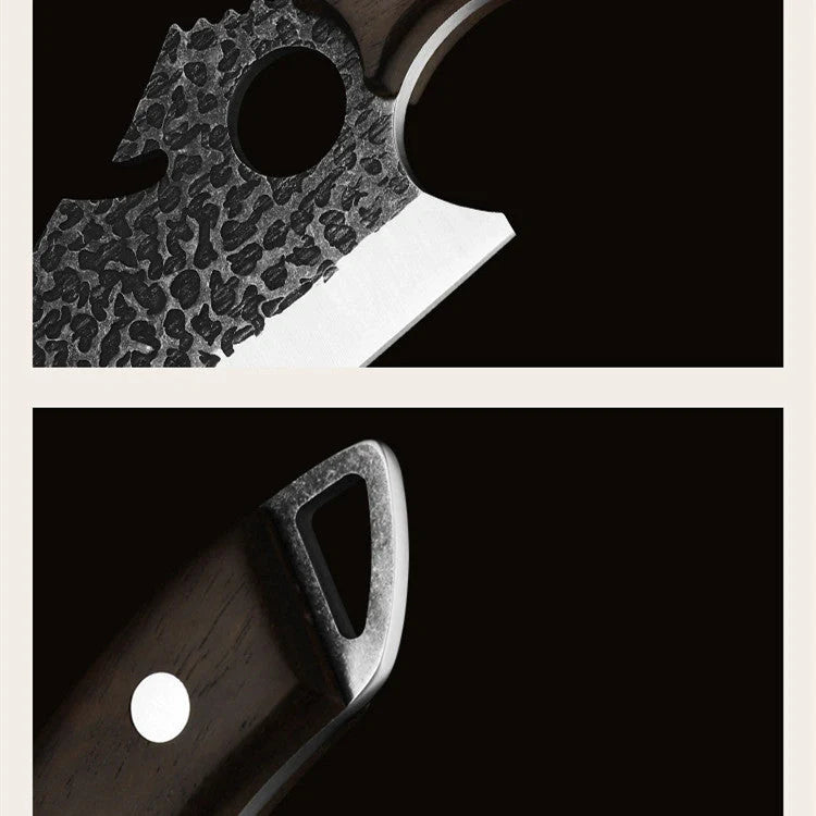 T6 Crocodile Multi-Function Kitchen Knife with forged steel blade and ergonomic handle