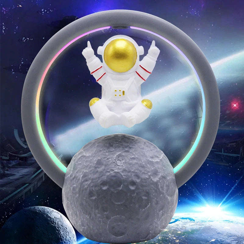 Floating Astronaut Bluetooth Speaker with magnetic levitation and RGB lights