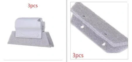 Creative Window Groove Cleaning Gap Brush Slot Cleaner in beige, light grey, and blue